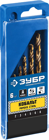 ЗУБР "Профессионал" набор сверл по металлу "Кобальт" (6 шт.)