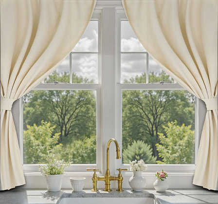 Комплект штор для кухни "Home" (150?180 см, 2 шт.)
