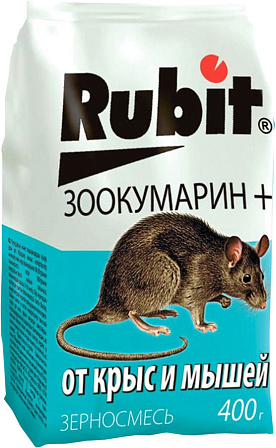 Зерносмесь от крыс и мышей "Зоокумарин+" (400 гр.)