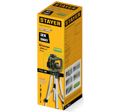 STAYER SL-3D лазерный нивелир со штативом