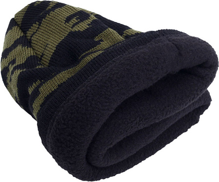 Шапка мужская камуфляжная на флисе