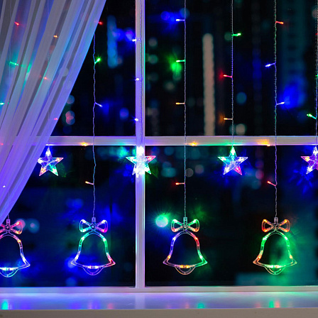 Гирлянда ?Бахрома с колокольчиками? (2,4?0,9 метра, 138 LED)