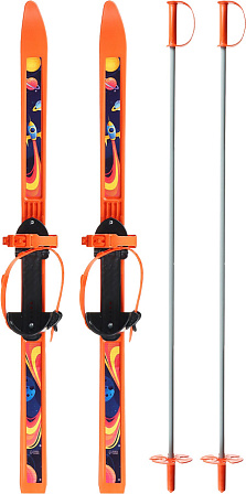 Лыжи детские с палками (100/100 см)