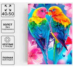 Алмазная мозаика ?Тропические птицы? (40?50 см)