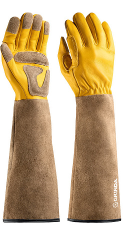 GRINDA "ROSE" кожаные садовые перчатки с увеличенной крагой