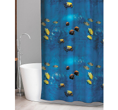 Штора для ванны ?Рыбки? (180х180 см)