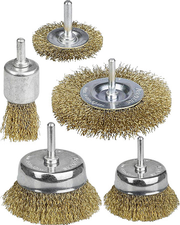 STAYER набор щеток-крацовок для дрели (5 шт.)