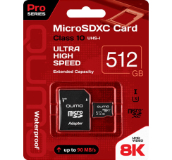 QUMO карта памяти Micro-SD 512 Gb Ultra Hight Speed