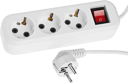 СИБИН У-30В бытовой удлинитель (3 гнезда, 5 метров)