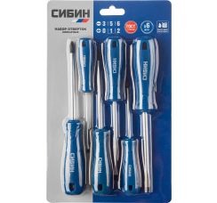 СИБИН набор отверток (6 шт.)