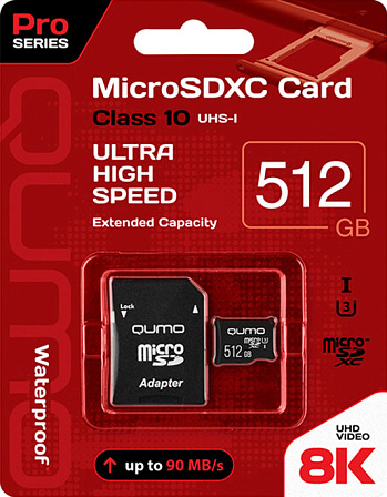 QUMO карта памяти Micro-SD 512 Gb Ultra Hight Speed