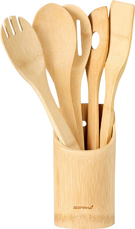 ДОЛЯНА набор кухонных принадлежностей ?Бамбуковый лес? (5 предметов)