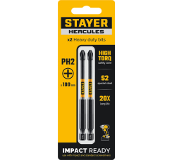 STAYER HERCULES торсионные биты (2 шт.. 100 мм)