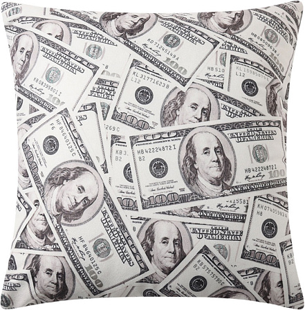 ЭТЕЛЬ подушка декоративная "Dollars" (40?40 см)