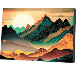 Картина по номерам  ?Закат в горах? (30х40 см, 20 цветов)