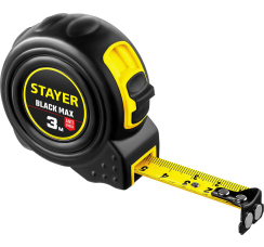 STAYER "BlackMax" рулетка с двумя фиксаторами (3 метра)
