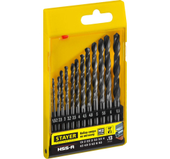 STAYER набор сверл по металлу (13 шт.)