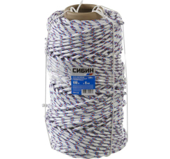 СИБИН полипропиленовый фал с сердечником (d=6 мм, 100 метров)