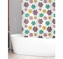 Штора для ванной ?Цветы? (180х180 см)