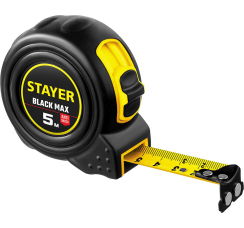 STAYER "BlackMax" рулетка с двумя фиксаторами (5 метров)