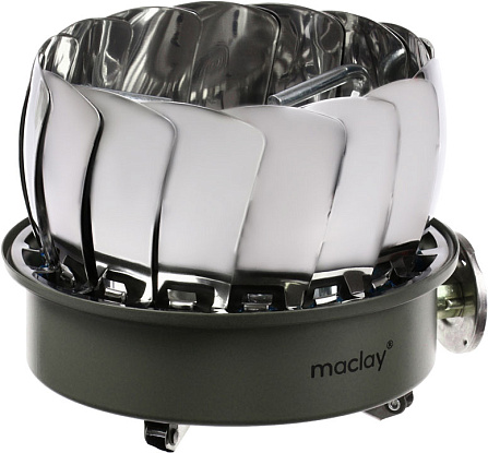 MACLAY плита газовая портативная с ветрозащитой