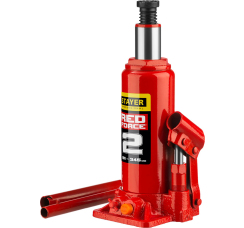 STAYER "RED FORCE" домкрат бутылочный (2 тонны)