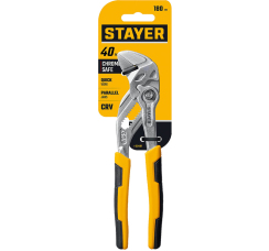 STAYER PlierWrench переставные клещи-гаечный ключ (180 мм)