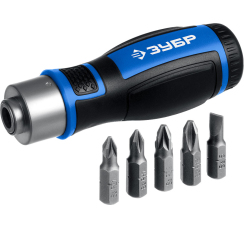 ЗУБР "Профессионал" реверсивная мини-отвертка 6в1