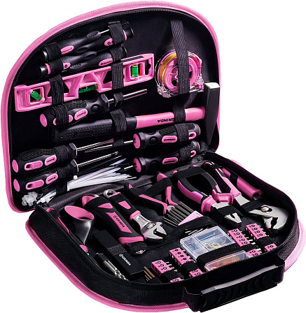 GRINDA Pink Tools набор инструмента (165 предметов)
